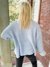 Load image into Gallery viewer, Blue Knit Sweater
