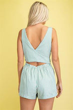 Load image into Gallery viewer, Striped Cut Out Romper
