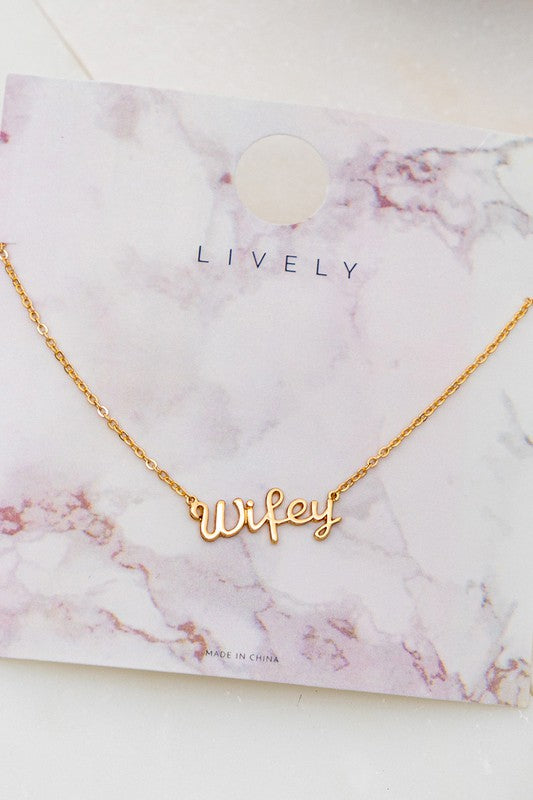 Wifey Necklace - Gold
