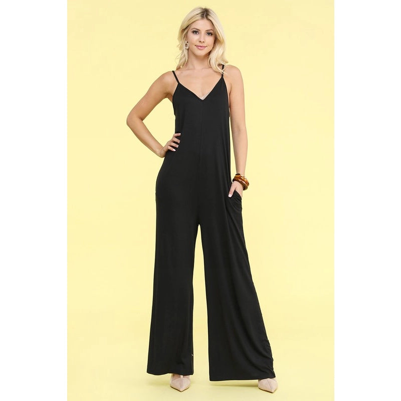 Play The Cards Jumpsuit  - Black