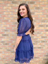 Load image into Gallery viewer, Navy Ruffle Dress
