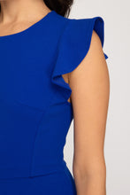 Load image into Gallery viewer, Ruffle Dress - Royal Blue
